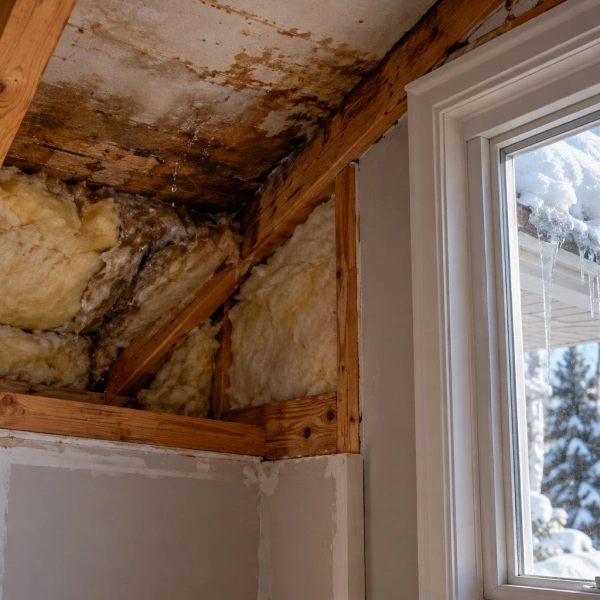 Une pièce avec une isolation au plafond en bois, créant une ambiance chaleureuse et accueillante.